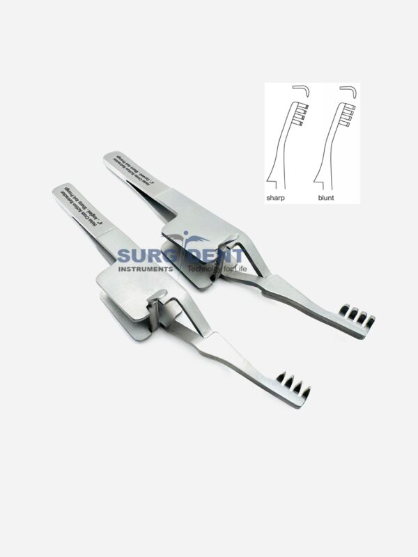 Heiss Self Retaining Retractors Blunt & Sharp Angled
