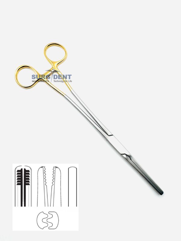 Zeppelin Hysterectomy Atraumatic Clamps Straight 22 cm