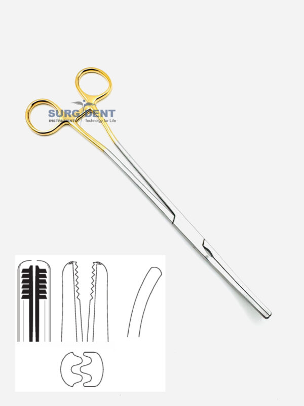 Zeppelin Hysterectomy Clamps Slightly Curved 25 cm