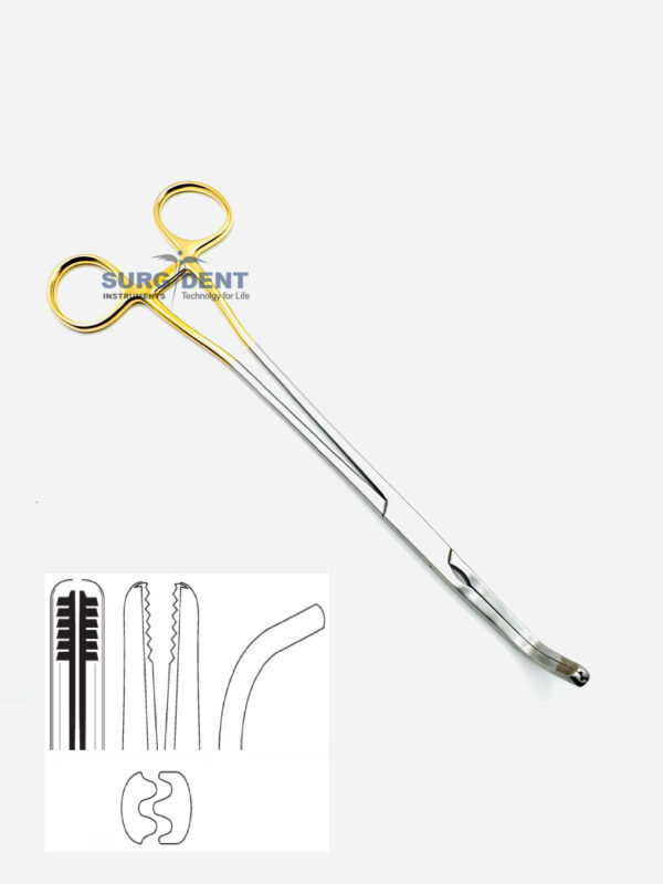 Zeppelin Hysterectomy Clamps Angled 22 cm