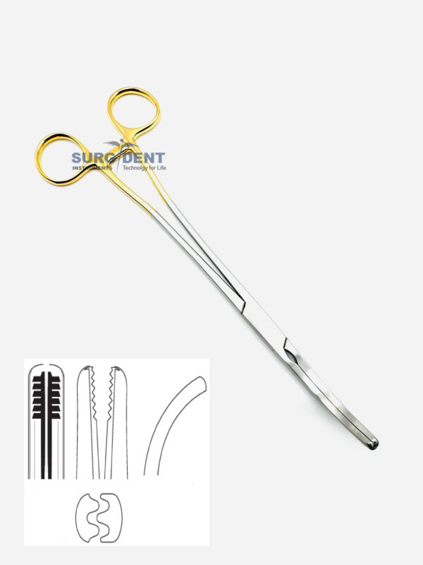 Zeppelin Hysterectomy Clamps Strongly Curved 25 cm